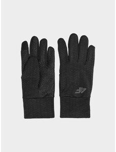 4F Pletené rukavičky Touch Screen unisex - černé