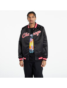 Pánský bomber Mitchell & Ness NBA Lightweight Satin Jacket Bulls Black