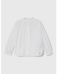 Dětská bavlněná košile Tommy Hilfiger bílá barva