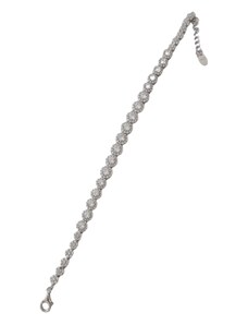 ibeauty Stříbrný náramek se zirkony ve tvaru kuličky II. 20 cm Stříbro Dámské
