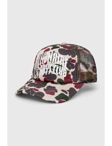 Kšiltovka Billionaire Boys Club Duck Camo Arch Logo Trucker zelená barva, vzorovaná, B23452