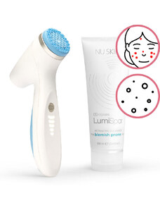 Nu Skin ageLOC LumiSpa iO pro čištění pleti + čistící gel pro pokožku náchylnou k vyrážkám 100 ml dárková sada