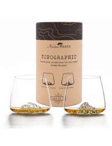 Alaskan Maker designové sklenice na whisky Everest & Mont Blanc 2x 350ml