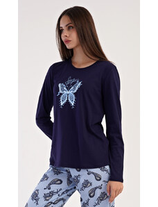 Vienetta Secret Dámské pyžamo dlouhé Motýl