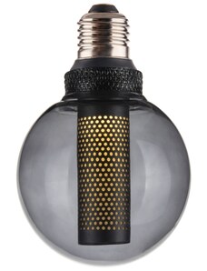 Kouřově černá dekorativní žárovka Halo Design COLORS Core E27 3W 12,5 cm