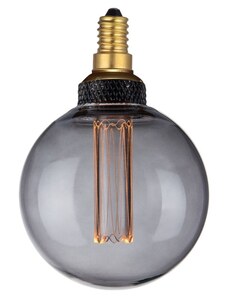 Kouřově černá dekorativní žárovka Halo Design COLORS Dim LED Mini Globe E14