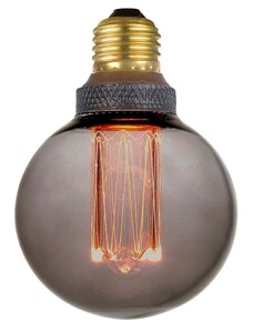 Kouřově černá dekorativní žárovka Halo Design COLORS Dim LED Mini Globe E27