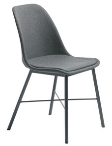 Tmavě šedá čalouněná jídelní židle Unique Furniture Whistler