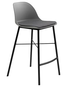 Šedá plastová barová židle Unique Furniture Whistler 68 cm