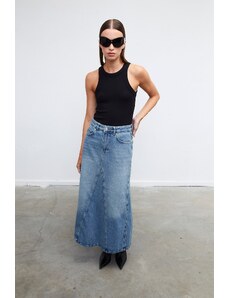 VATKALI Maxi denim skirt