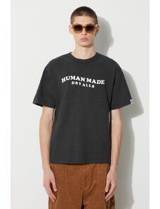 Bavlněné tričko Human Made Graphic černá barva, s potiskem, HM26TE009