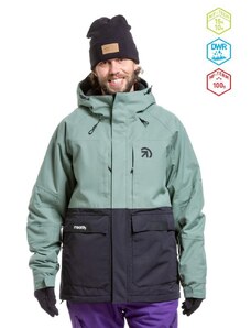 MeatFly pánská zimní bunda na lyže/snowboard Vertigo Jacket 23/24 Sea Spray/Black