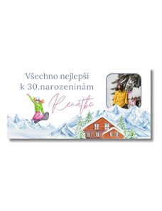 Personal Narozeninový banner s fotkou - Snowboard