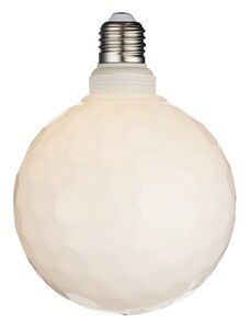 Opálově bílá dekorativní žárovka Halo Design COLORS Geo E27 4W 12,5 cm