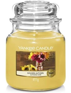 Yankee Candle vonná svíčka Classic ve skle střední Golden Autumn 368g