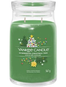 Yankee Candle vonná svíčka Signature ve skle velká Shimmering Christmas Tree 567g