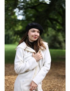 Elegan Kabát - bílá 100% vlna
