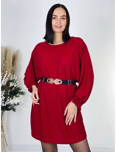 Webmoda Dámské oversize červené třpytivé šaty GRELA