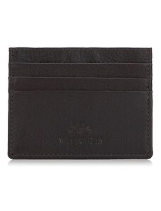 Klasické kožené pouzdro na kreditní karty Wittchen, eben, přírodní kůže