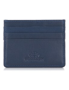 Klasické kožené pouzdro na kreditní karty Wittchen, tmavě modrá, přírodní kůže