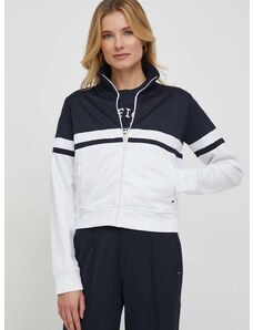 Mikina Tommy Hilfiger dámská, tmavomodrá barva, vzorovaná, WW0WW41136