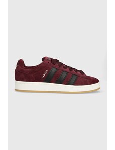 Semišové sneakers boty adidas Originals Campus 00s vínová barva, IF8765