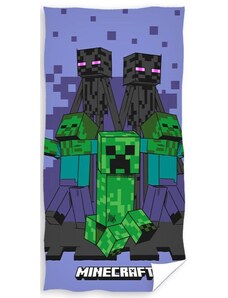 Carbotex Bavlněná froté osuška 70x140 cm - Minecraft Enderman Monster