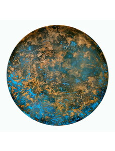 Kopar Stolní deska Ocean2 kruh 49cm oxidovaná měď