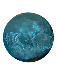 Kopar Stolní deska Ocean5 kruh 98cm oxidovaná měď