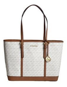 Kabelka Michael Kors lg Jet Set tote logo vanilla