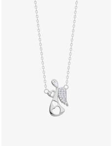 Preciosa stříbrný náhrdelník Angelic Touch, anděl, kubická zirkonie, bílý