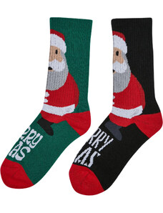 Urban Classics Accessoires Vánoční ponožky Santa - 2-balení vícebarevné
