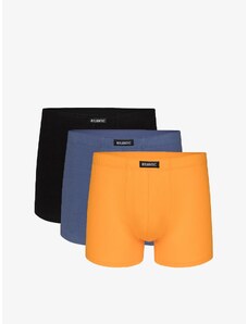 Pánské sportovní boxerky ATLANTIC 3Pack - černé/modré/žluté/