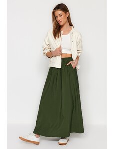 Trendyol Khaki A-line Parachute Fabric Maxi Woven Skirt