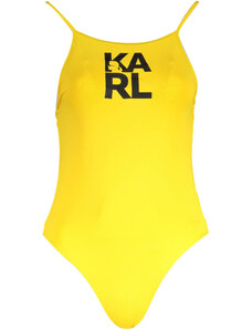 KARL LAGERFELD BEACHWEAR KARL LAGERFELD PLÁŽOVÉ OBLEČENÍ DÁMSKÉ JEDNOKUSOVÉ PLAVKY ŽLUTÉ