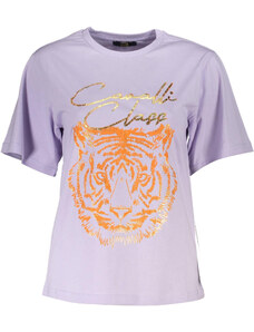 CAVALLI CLASS PURPLE WOMAN SHORT SLEEVE T-SHIRT