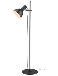 Černá kovová stojací lampa Halo Design Baltimore 132 cm