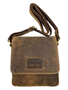 Hunters premium Kožená taška Hunters hnědá 015GHU