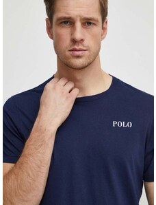 Bavlněné tričko Polo Ralph Lauren tmavomodrá barva, s potiskem