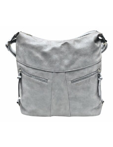 Tapple Velký světle šedý kabelko-batoh z eko kůže