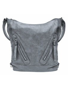 Tapple Velký středně šedý kabelko-batoh s kapsami