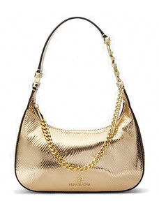 Michael Kors Piper small snake embossed leather kabelka zlatá