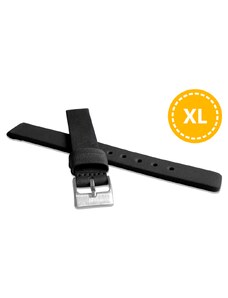LAVVU XL Prodloužený černý hladký řemínek Plain z luxusní kůže Top Grain - 10 XL LSCXB10