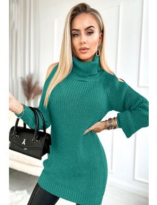 AO_SK Zelené dámský dlouhý svetr