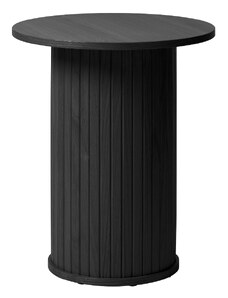 Černý dubový odkládací stolek Unique Furniture Nola 50 cm