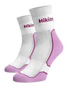 Hrubé funkční ponožky Hiking - bílofialové