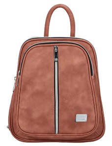 Tessra Módní dámský koženkový batoh Florence, růžový