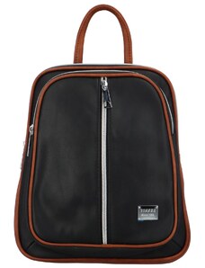 Tessra Módní dámský koženkový batoh Florence, černo-hnědý
