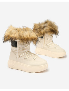 Ctogo GOGO Royalfashion Béžové nazouvací boty a'la snow boots for women Gomillo - Béžová
