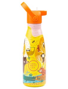 Cool Bottles Dětská nerezová termolahev Kids 3D třívrstvá 260 ml žlutá